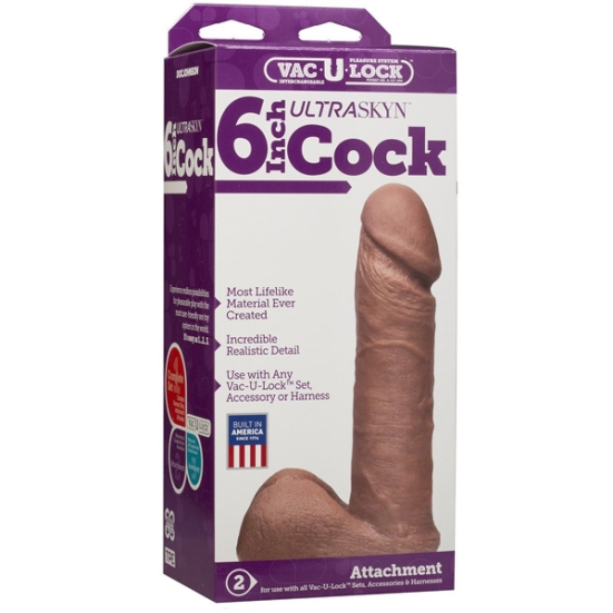 Фаллос-насадка Vac-U-Lock 6” Ultraskyn